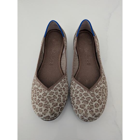 Rothy’s The Flat Women’s Shoes Driftwood Spot Size 6 Round Toe Washable Knit - Picture 2 of 9